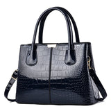 Stone Grain Leather Handbag Large-capacity Single Shoulder Bag