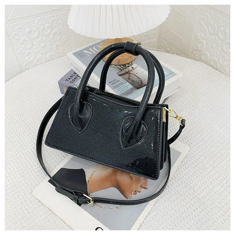 Bright Patent Leather Women's Bag Chain Shoulder Crossbody Purse