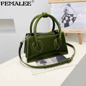 Bright Patent Leather Women's Bag Chain Shoulder Crossbody Purse