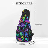 Psychedelic Mushrooms Chest Bag Crossbody Sling Travel Backpack