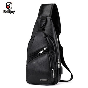 Men's Crossbody Messenger Chest Bag Pack Casual Shoulder Strap Travel Bag