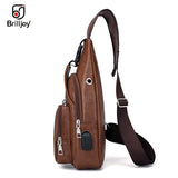Men's Crossbody Messenger Chest Bag Pack Casual Shoulder Strap Travel Bag