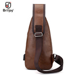 Men's Crossbody Messenger Chest Bag Pack Casual Shoulder Strap Travel Bag
