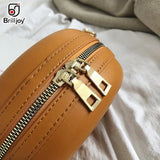 Donut Shape Shoulder Bag Leather Crossbody Bags Girls Round Purse