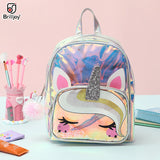 Holographic Unicorn Backpack Girls Laser TPU Schoolbag Large Capacity