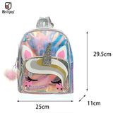 Holographic Unicorn Backpack Girls Laser TPU Schoolbag Large Capacity