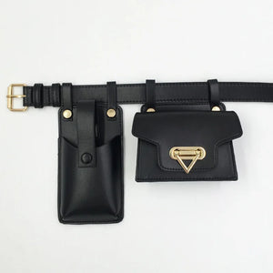 Women's Leather Belt Bags Waist Bag & Phone Pouch