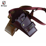Barber Waist Bag Hair Scissor Storage PU Leather