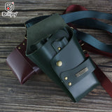 Barber Waist Bag Hair Scissor Storage PU Leather