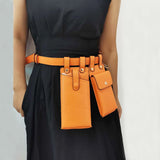 Women Waist Belt Bag Leather Crossbody Chest Bags Girl Fanny Packs