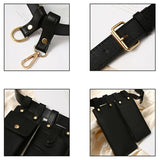 Women Waist Belt Bag Leather Crossbody Chest Bags Girl Fanny Packs