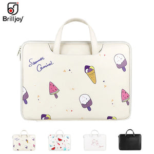 Unisex Portable PU Leather Laptop Sleeve Bag 13.3-15.4inch
