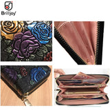 Butterfly Long Wallet Clutch Floral Wristband Bag Female Purse