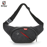 Brilljoy Canvas Waist Pack Shoulder Bags Zipper Chest Travel Fanny Waist Pack
