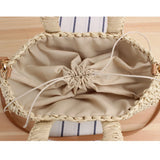 British Style Straw Woven Bag for Women Crossbody Hand Carry Dual-use