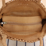 British Style Beach Straw Bag Round Stripes Messenger Dual-use Casual Bag