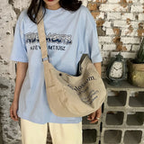 Large Capacity Canvas Shoulder Bag Crossbody Tote Bag