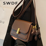 Chic Leather Crossbody Bag with Pockets