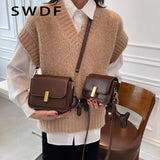 Chic Leather Crossbody Bag with Pockets