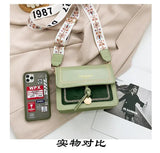Contrast Leather Crossbody Bags for Women
