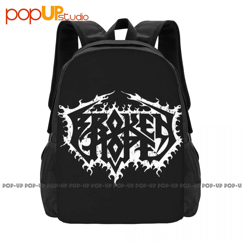 Broken Hope Band Backpack Large Capacity Gym Foldable