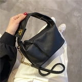 Brown Crossbody Bags for Women Pu Leather Messenger Bags Vintage Chain Shoulder