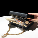 Brown Leather Clutch Crossbody Bag for Women