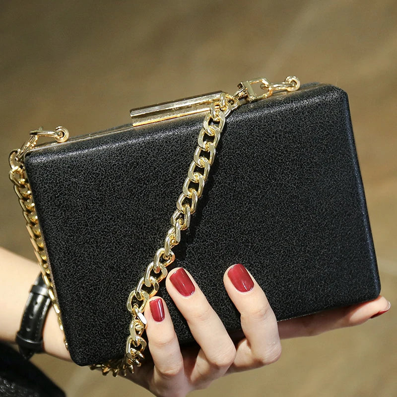 Brown Leather Clutch Crossbody Bag for Women