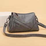 Women's Brown Sheepskin Leather Shoulder Bag Crossbody Purse