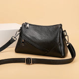 Women's Brown Sheepskin Leather Shoulder Bag Crossbody Purse