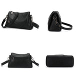 Women's Brown Sheepskin Leather Shoulder Bag Crossbody Purse