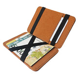 Brown Vintage Little Prince And Fox Printing Leather Magic Wallets
