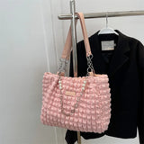 Bubble Flower Shoulder Bag Girls Student Vest Shopping Bags