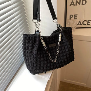 Bubble Flower Shoulder Bag Girls Student Vest Shopping Bags