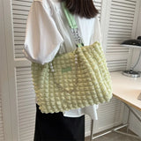 Bubble Flower Shoulder Bag Girls Student Vest Shopping Bags