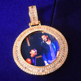 Bubble Letter Photo Necklace Picture Pendant Baguette Charms Men