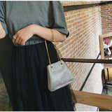 Bright Diamond Chain Shoulder Bag - Small Satchel