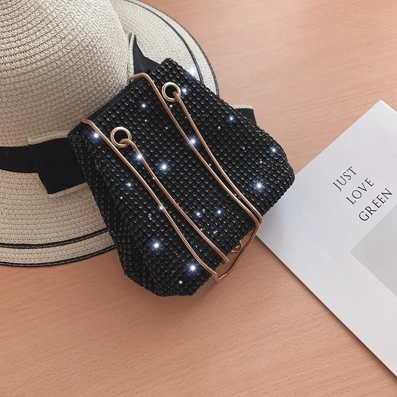 Bright Diamond Chain Shoulder Bag - Small Satchel