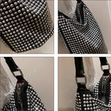Diamond Inset Bucket Bag for Women Summer Beach Party B024