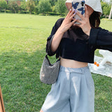 Diamond Inset Bucket Bag for Women Summer Beach Party B024