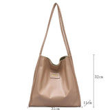 Soft Leather Shoulder Bag Large Capacity Crossbody Bag for Women