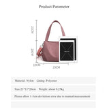 Nylon Bucket Crossbody Bag Waterproof Shoulder Purse Casual Small Handbag