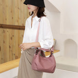 Nylon Bucket Crossbody Bag Waterproof Shoulder Purse Casual Small Handbag