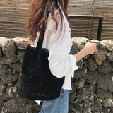 Summer Lace Women Tote Shopping Bucket Shoulder Bag