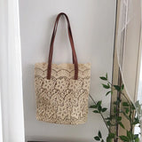 Summer Lace Women Tote Shopping Bucket Shoulder Bag