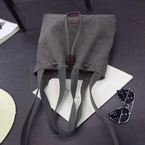 Canvas Shoulder Bags Drawstring Handbag High Purse Satchel Bags