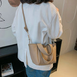 Soft Leather Bucket Shoulder Bag Crossbody Totes Messenger Bag