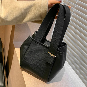 Soft Leather Bucket Shoulder Bag Crossbody Totes Messenger Bag