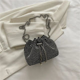 Diamond Bucket Bag Women's Large Capacity Single Shoulder Messenger
