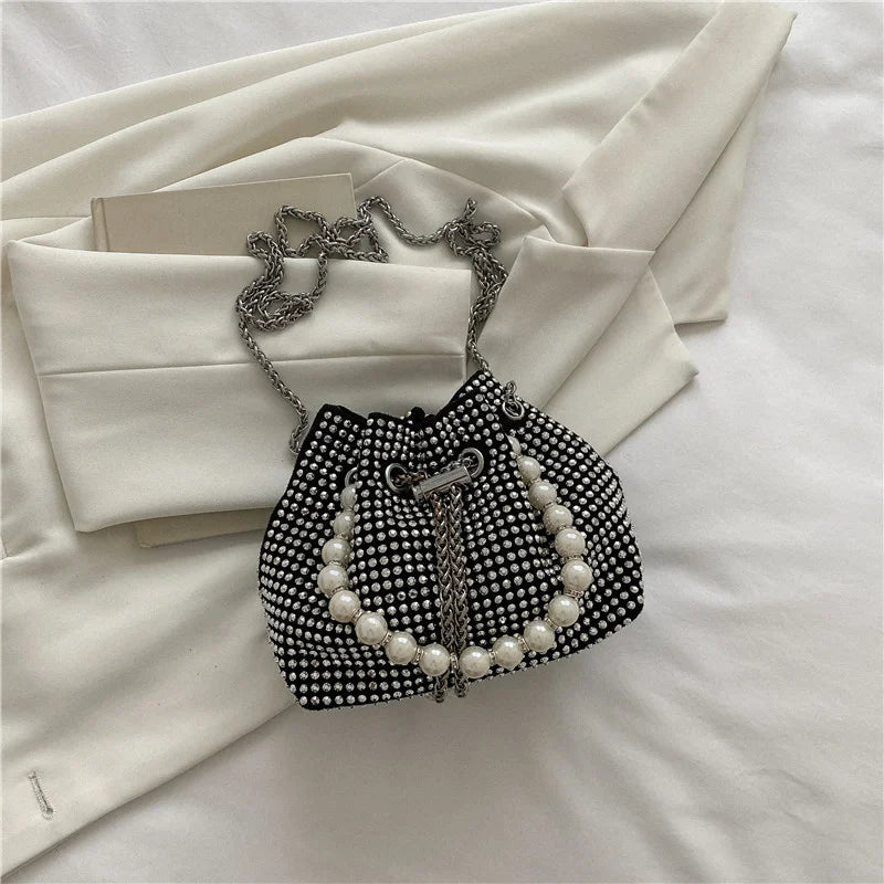 Diamond Bucket Bag Women's Large Capacity Single Shoulder Messenger